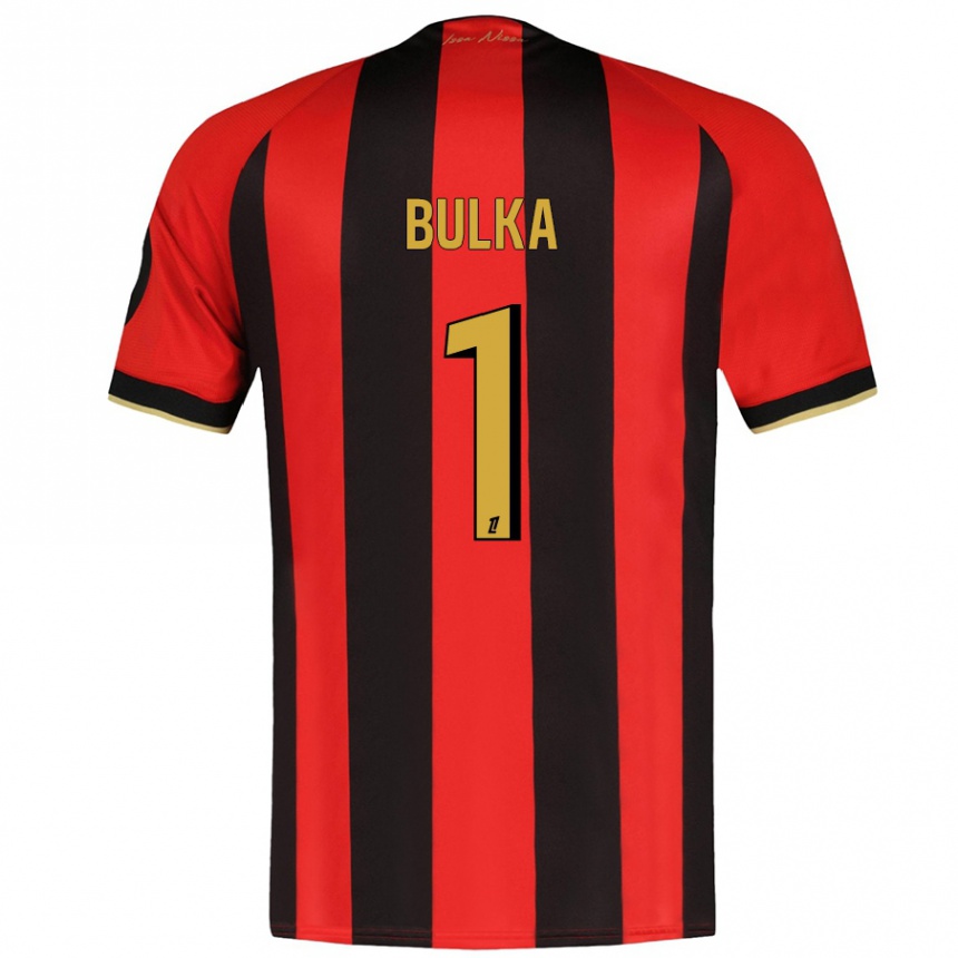 Kids Football Marcin Bulka #1 Red Black Home Jersey 2024/25 T-Shirt