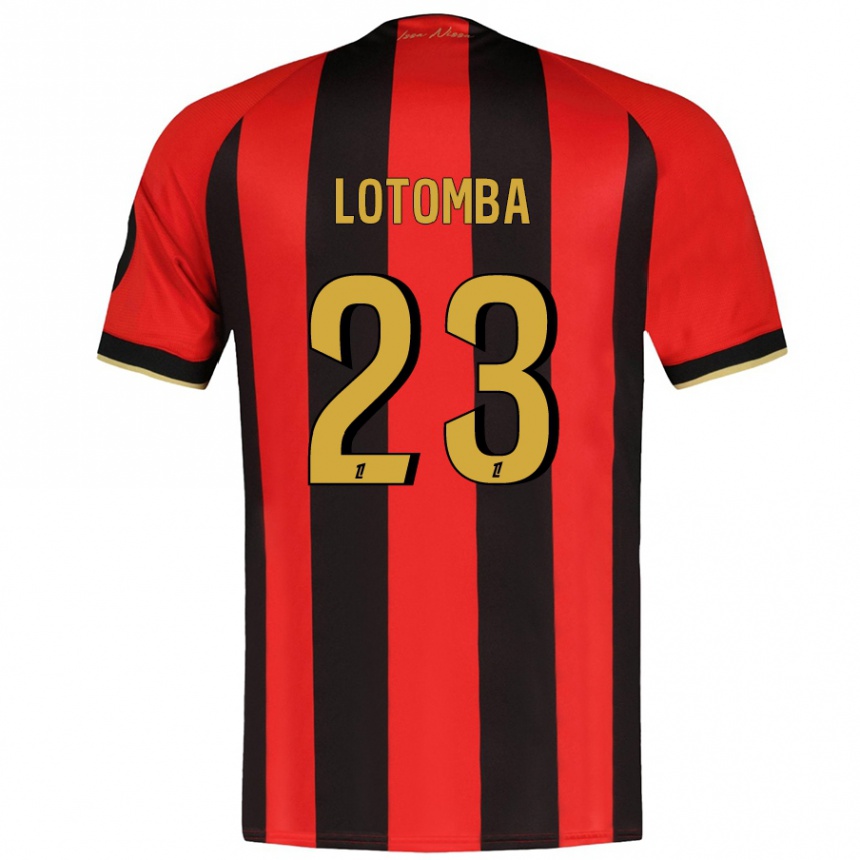 Kids Football Jordan Lotomba #23 Red Black Home Jersey 2024/25 T-Shirt