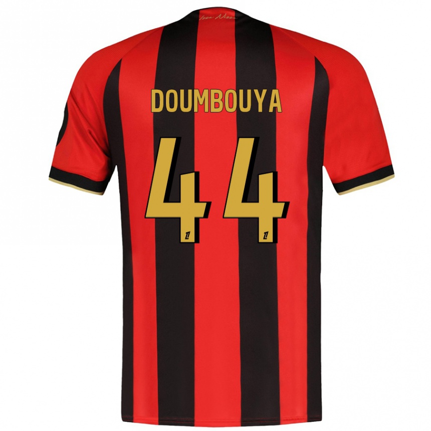 Kids Football Amidou Doumbouya #44 Red Black Home Jersey 2024/25 T-Shirt