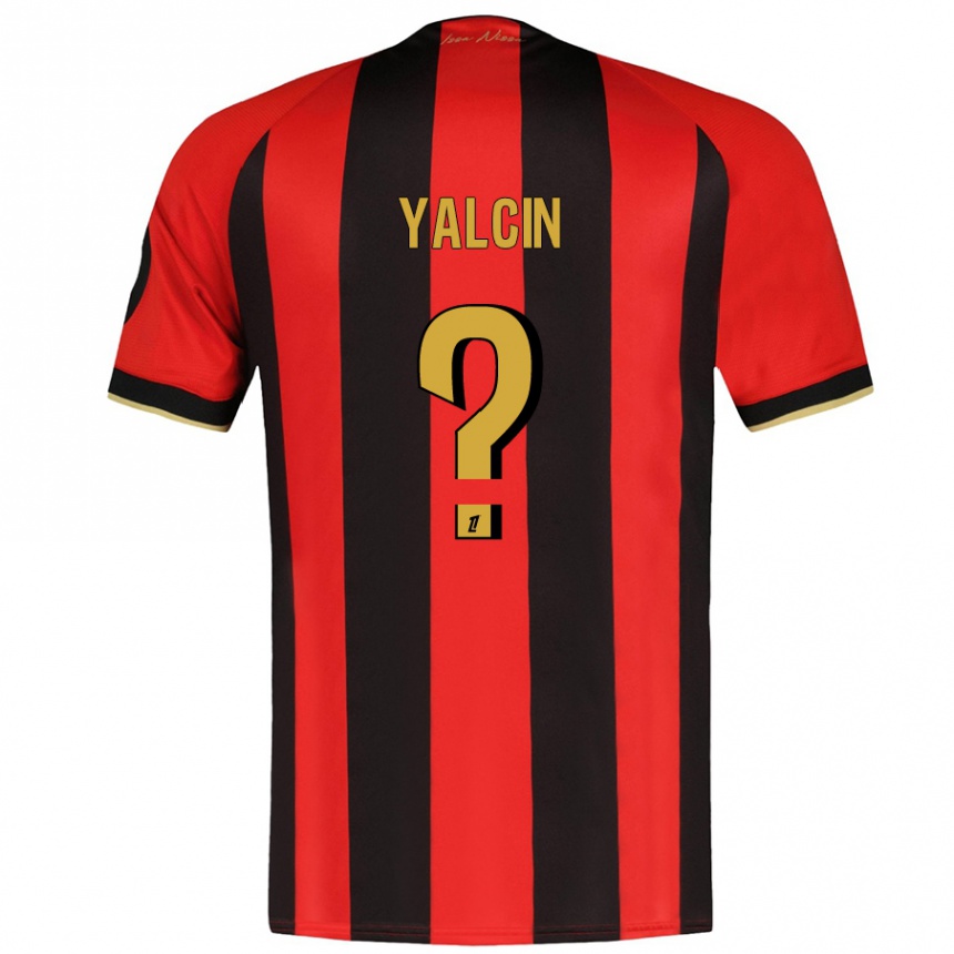 Kids Football Noah Yalcin #0 Red Black Home Jersey 2024/25 T-Shirt