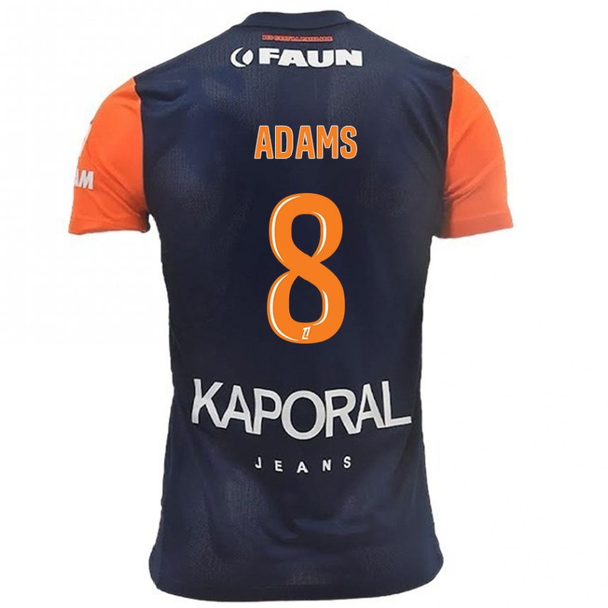 Kids Football Akor Adams #8 Navy Blue Orange Home Jersey 2024/25 T-Shirt