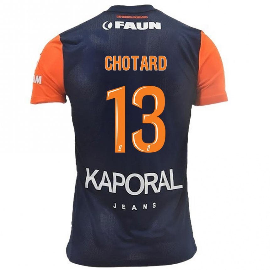 Kids Football Joris Chotard #13 Navy Blue Orange Home Jersey 2024/25 T-Shirt