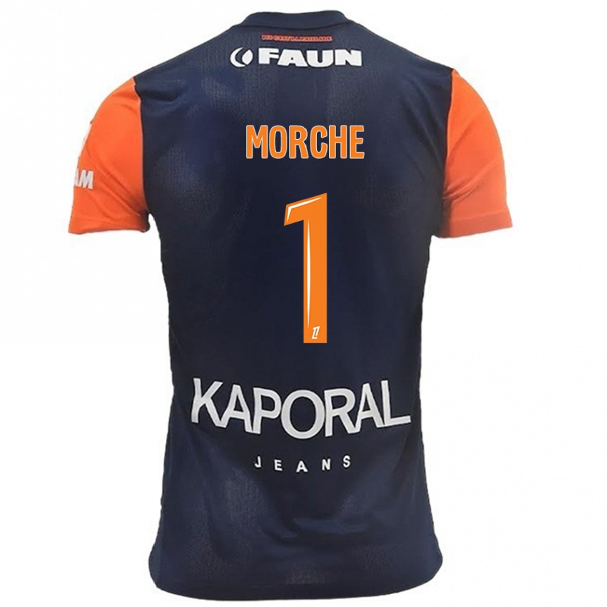 Kids Football Cosette Morché #1 Navy Blue Orange Home Jersey 2024/25 T-Shirt