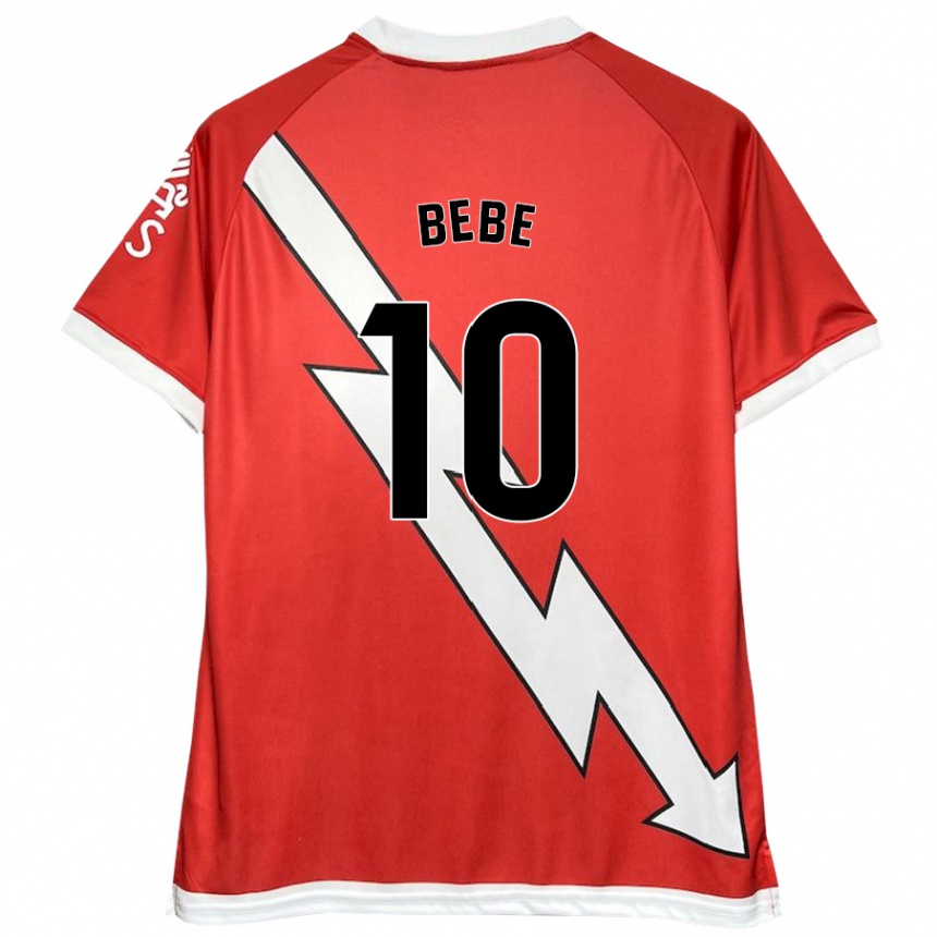 Kids Football Bebé #10 White Red Home Jersey 2024/25 T-Shirt