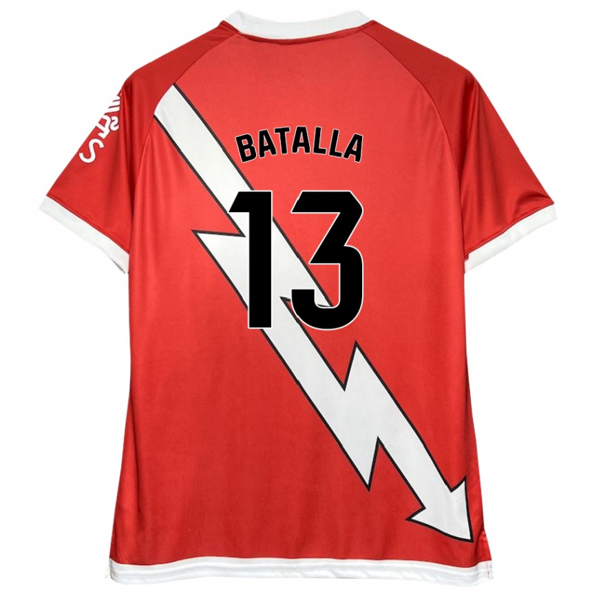 Kids Football Augusto Batalla #13 White Red Home Jersey 2024/25 T-Shirt