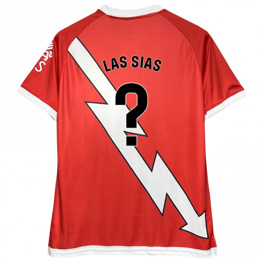 Kids Football Marco De Las Sías #0 White Red Home Jersey 2024/25 T-Shirt