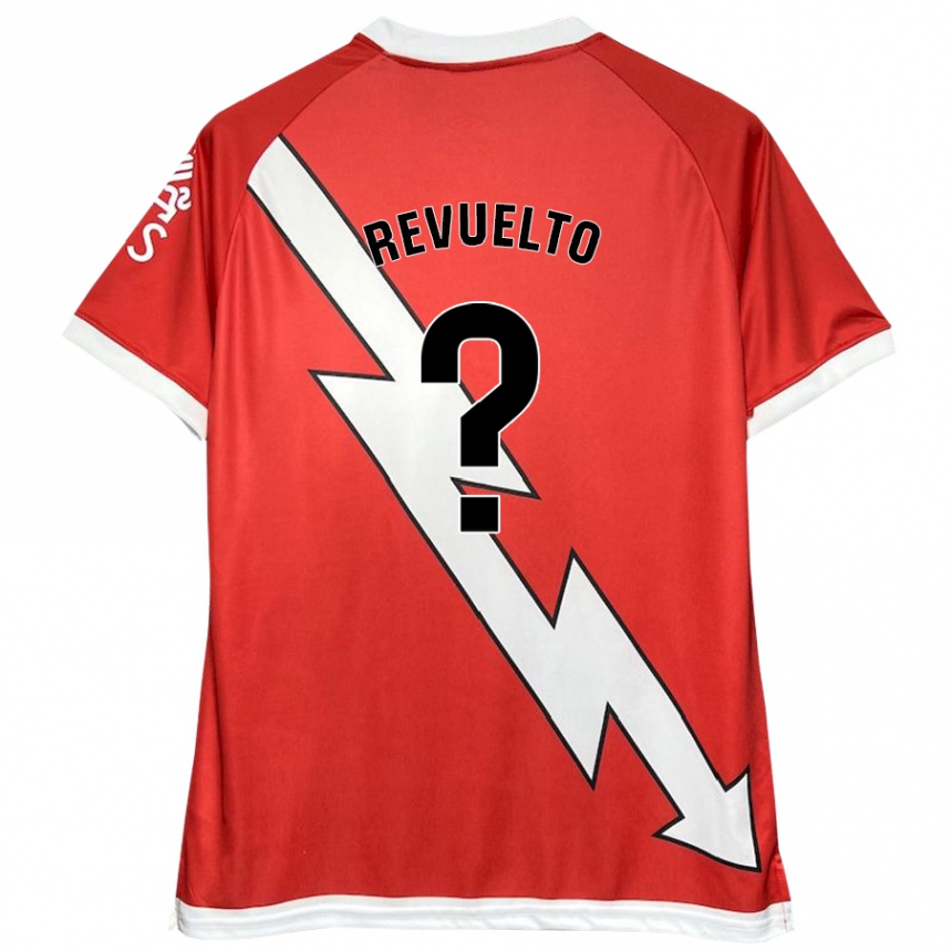 Kids Football Víctor Revuelto #0 White Red Home Jersey 2024/25 T-Shirt