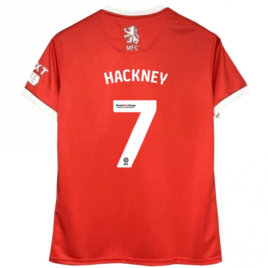 Kids Football Hayden Hackney #7 Red White Home Jersey 2024/25 T-Shirt