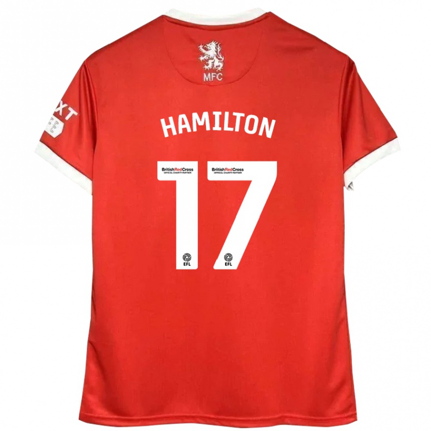 Kids Football Micah Hamilton #17 Red White Home Jersey 2024/25 T-Shirt