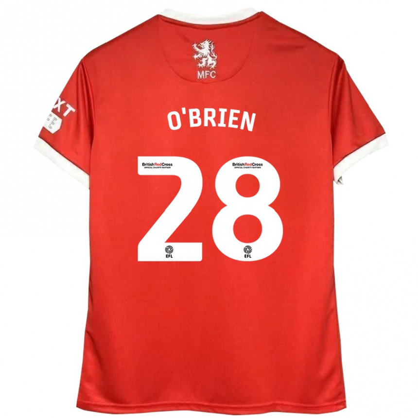 Kids Football Lewis O'brien #28 Red White Home Jersey 2024/25 T-Shirt