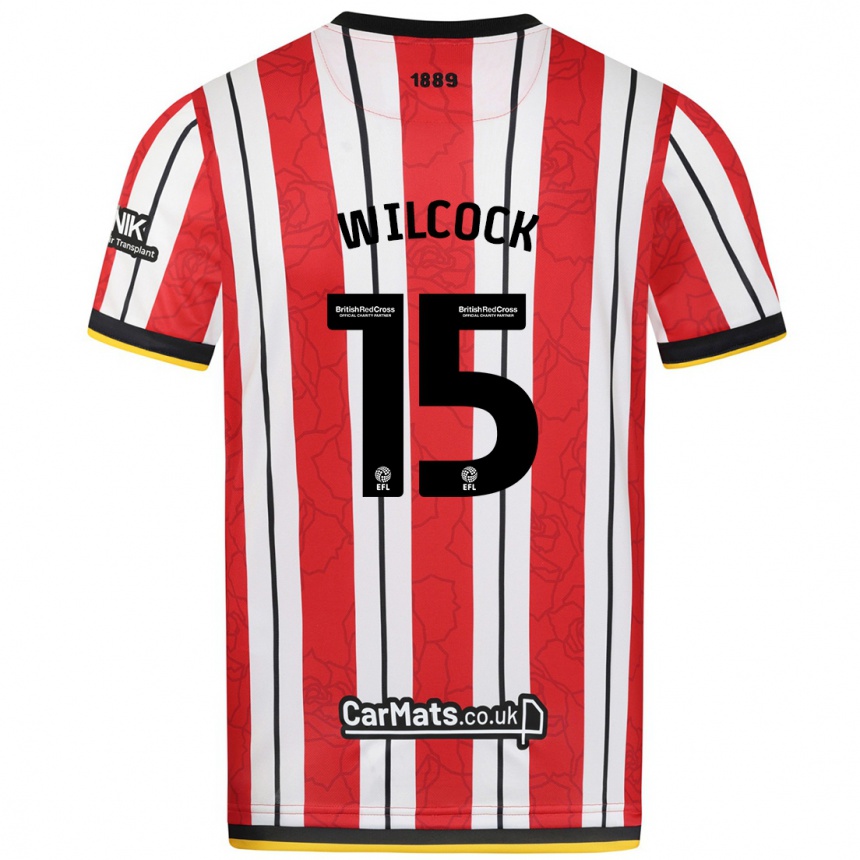 Kids Football Tamara Wilcock #15 Red White Stripes Home Jersey 2024/25 T-Shirt