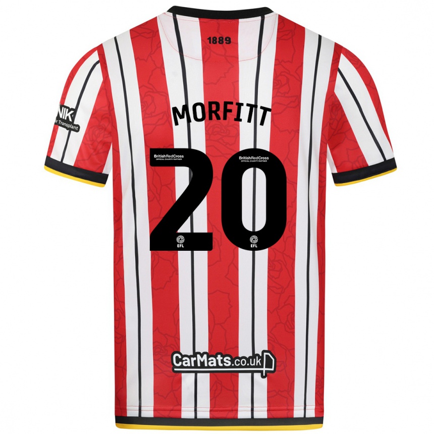 Kids Football Izzy Morfitt #20 Red White Stripes Home Jersey 2024/25 T-Shirt