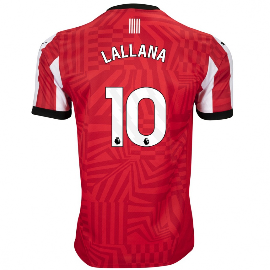 Kids Football Adam Lallana #10 Red White Home Jersey 2024/25 T-Shirt