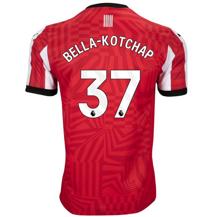 Kids Football Armel Bella-Kotchap #37 Red White Home Jersey 2024/25 T-Shirt