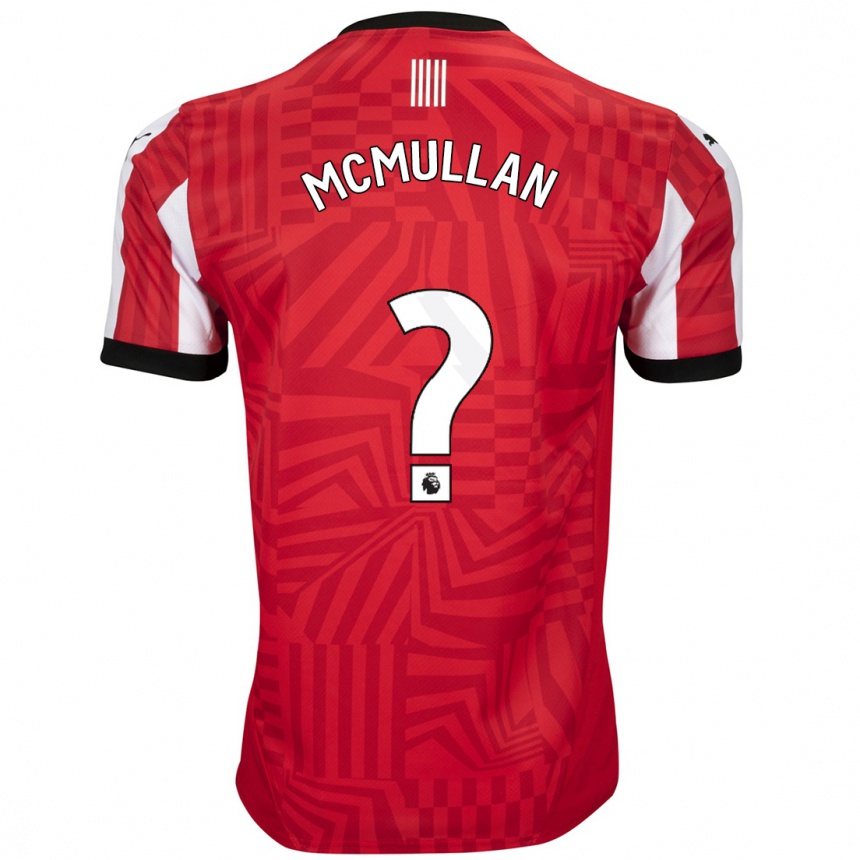 Kids Football Korban Mcmullan #0 Red White Home Jersey 2024/25 T-Shirt