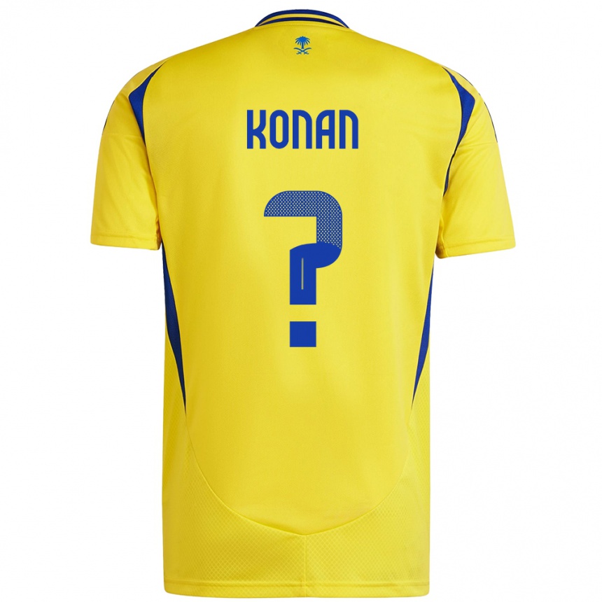 Kids Football Ghislain Konan #0 Yellow Blue Home Jersey 2024/25 T-Shirt