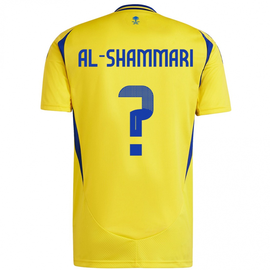 Kids Football Mansour Al-Shammari #0 Yellow Blue Home Jersey 2024/25 T-Shirt