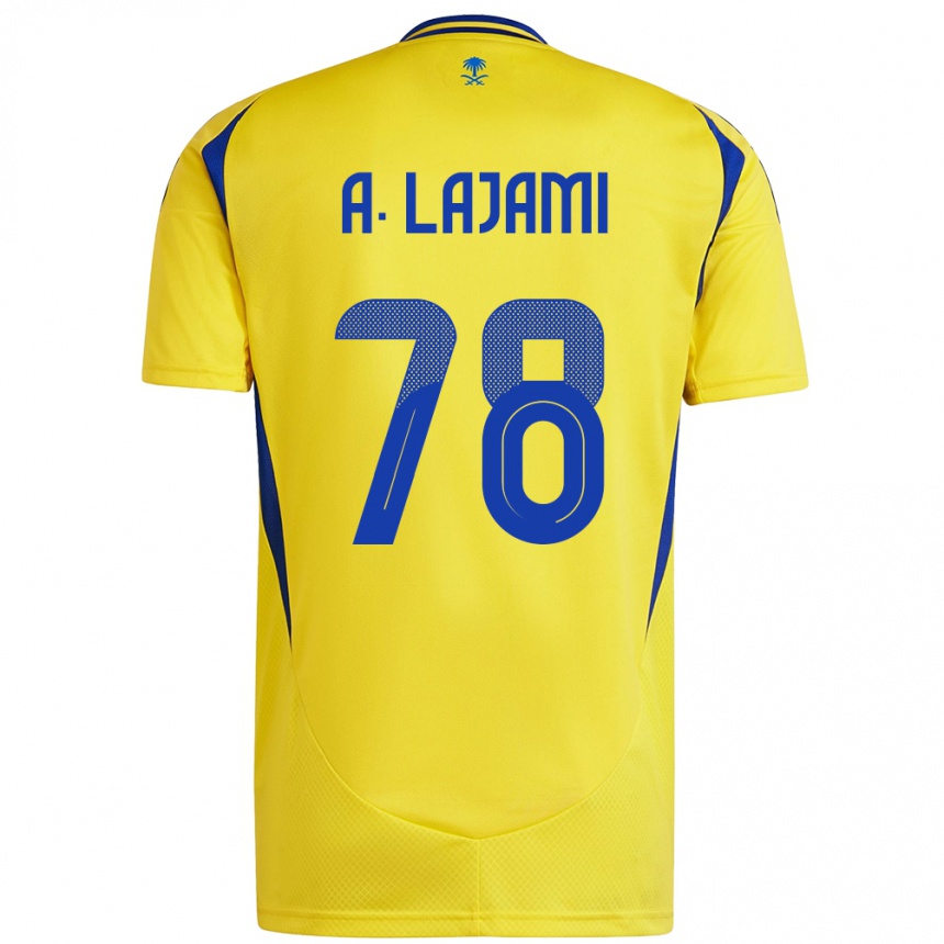 Kids Football Ali Lajami #78 Yellow Blue Home Jersey 2024/25 T-Shirt