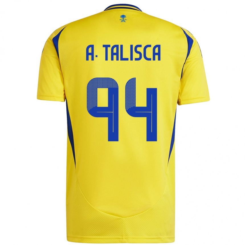 Kids Football Talisca #94 Yellow Blue Home Jersey 2024/25 T-Shirt