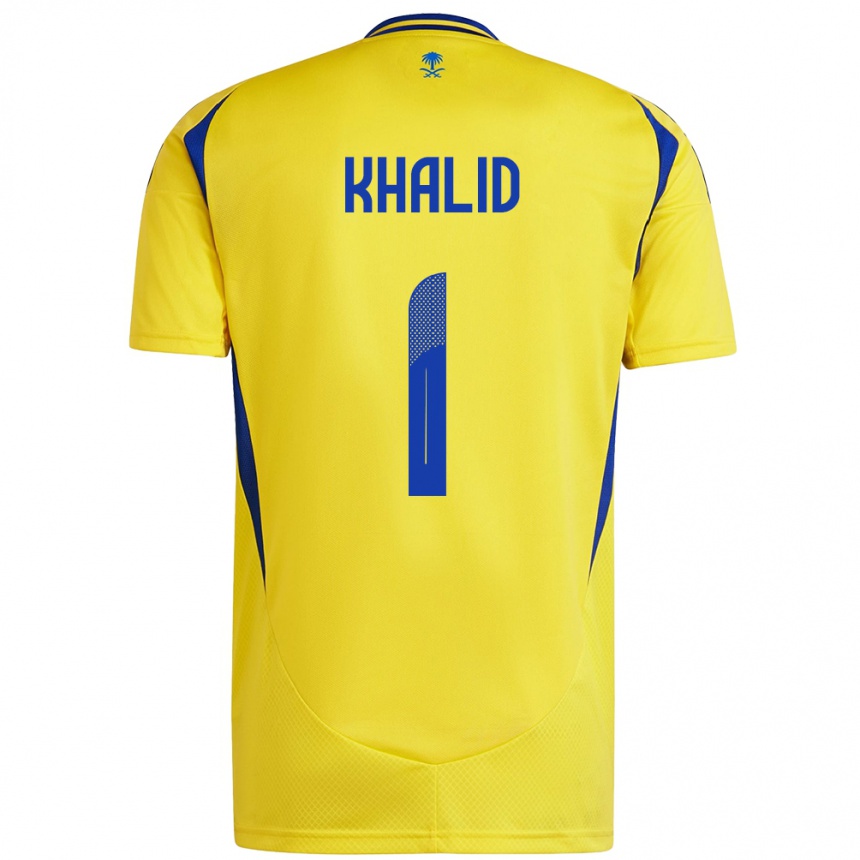 Kids Football Sara Khalid #1 Yellow Blue Home Jersey 2024/25 T-Shirt