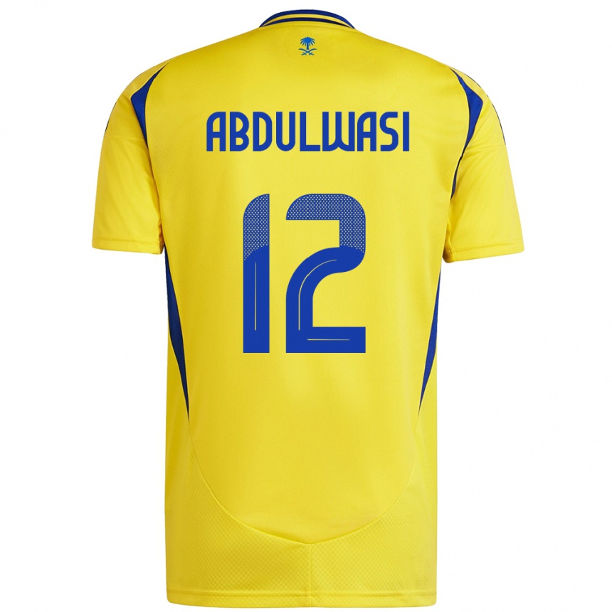 Kids Football Dalal Abdulwasi #12 Yellow Blue Home Jersey 2024/25 T-Shirt