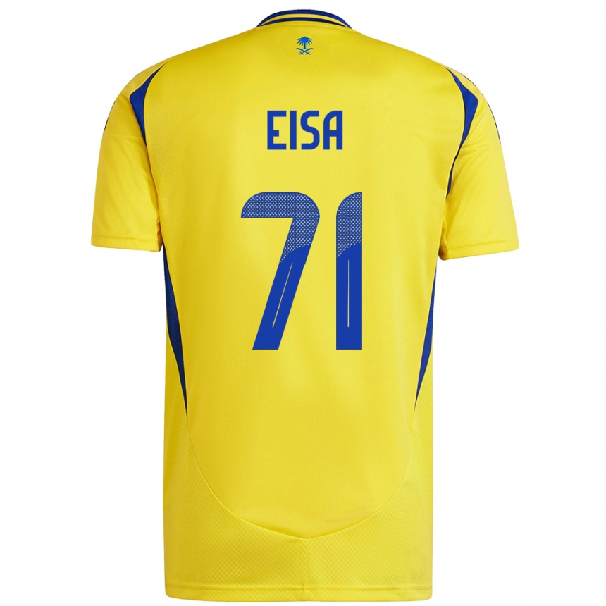 Kids Football Bayan Eisa #71 Yellow Blue Home Jersey 2024/25 T-Shirt