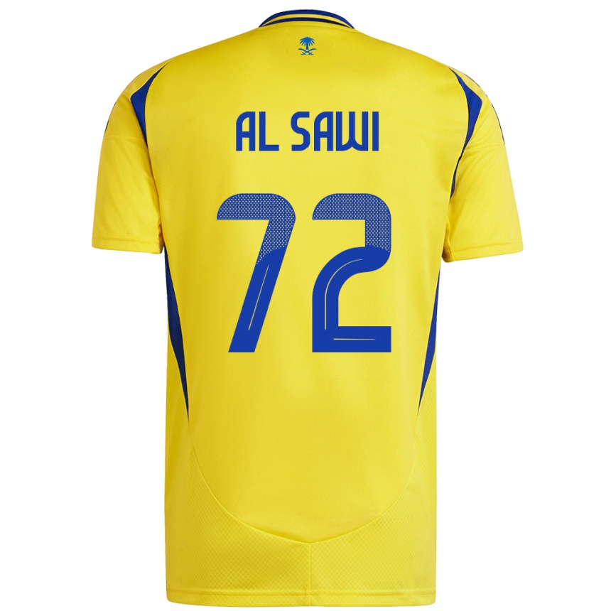 Kids Football Etaf Al-Sawi #72 Yellow Blue Home Jersey 2024/25 T-Shirt