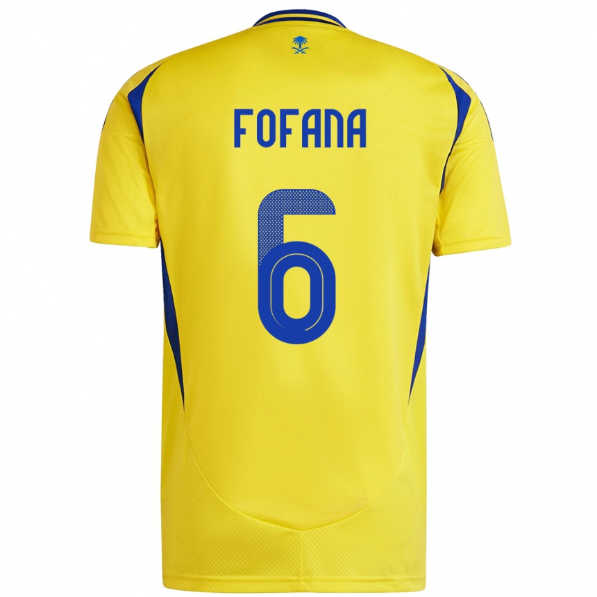 Kids Football Seko Fofana #6 Yellow Blue Home Jersey 2024/25 T-Shirt