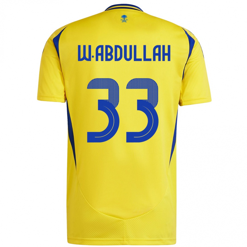 Kids Football Waleed Abdullah #33 Yellow Blue Home Jersey 2024/25 T-Shirt