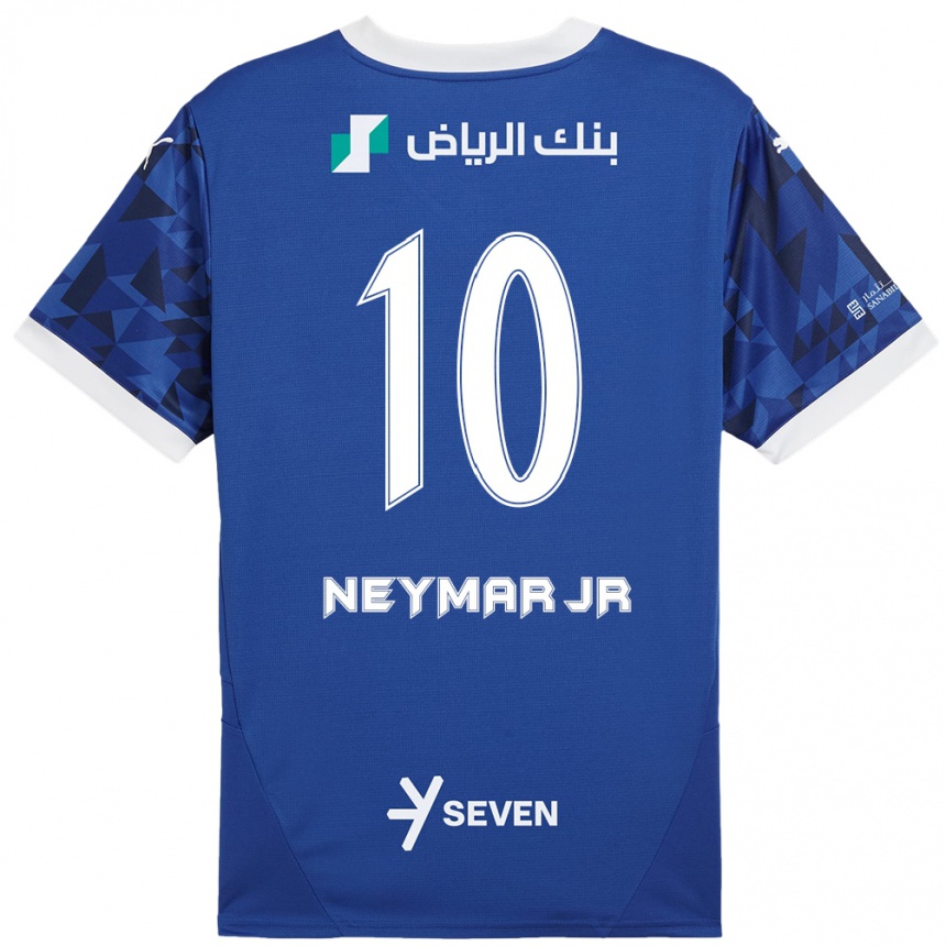 Kids Football Neymar #10 Dark Blue White Home Jersey 2024/25 T-Shirt