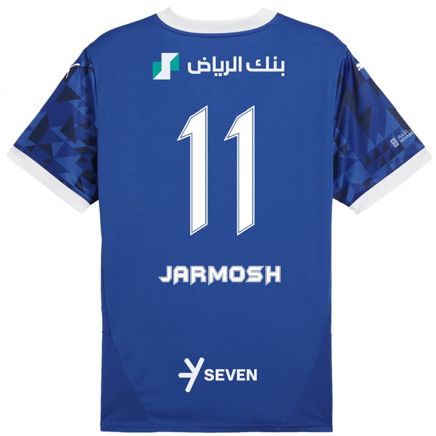 Kids Football Abdulaziz Jarmosh #11 Dark Blue White Home Jersey 2024/25 T-Shirt