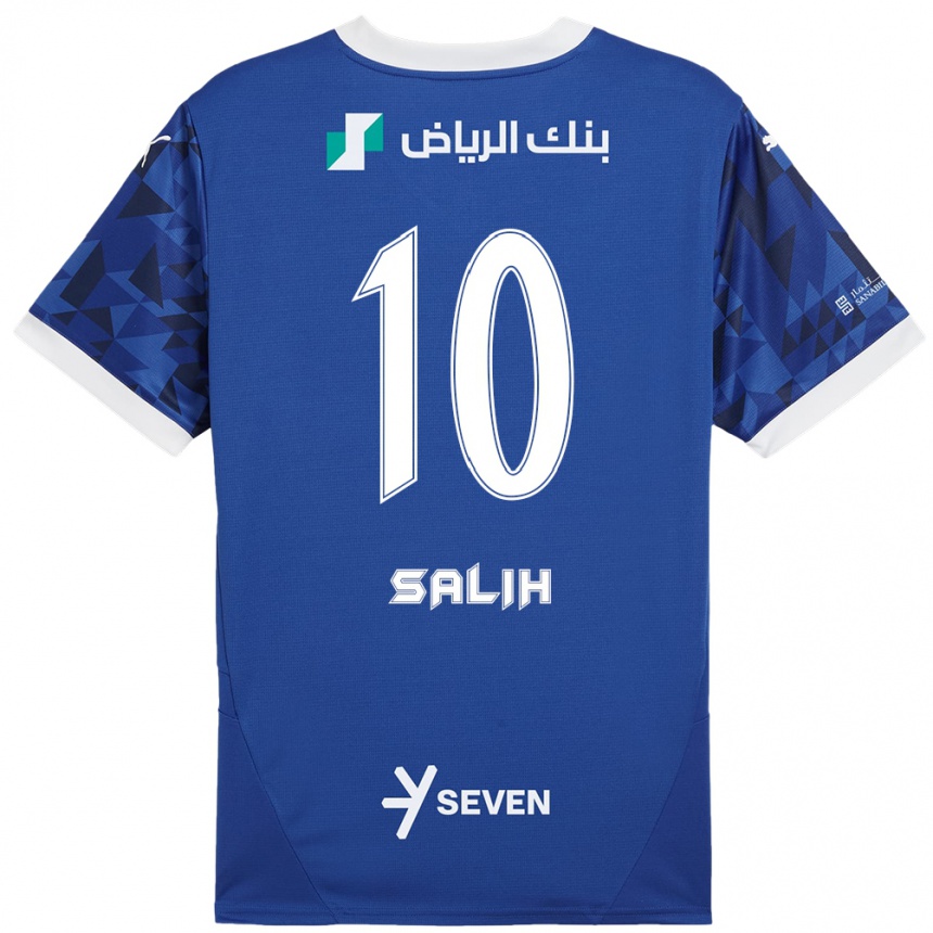 Kids Football Zakia Salih #10 Dark Blue White Home Jersey 2024/25 T-Shirt