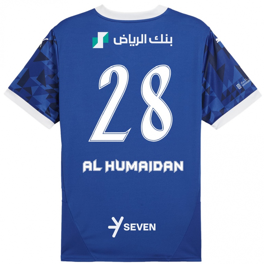 Kids Football Fay Al-Humaidan #28 Dark Blue White Home Jersey 2024/25 T-Shirt