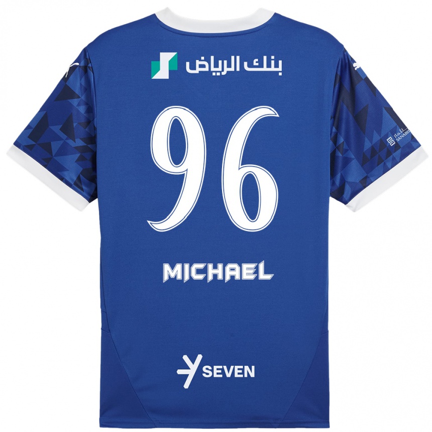 Kids Football Michael #96 Dark Blue White Home Jersey 2024/25 T-Shirt