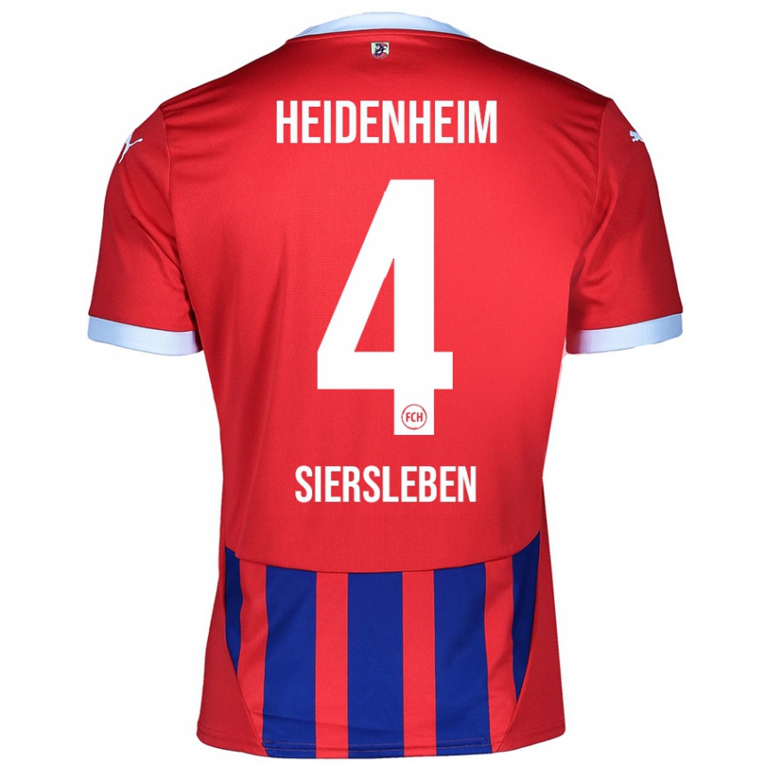 Kids Football Tim Siersleben #4 Red Blue Home Jersey 2024/25 T-Shirt