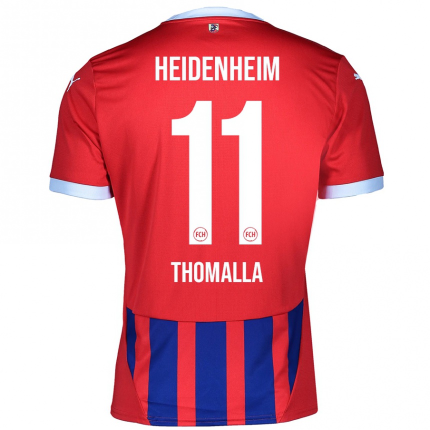 Kids Football Denis Thomalla #11 Red Blue Home Jersey 2024/25 T-Shirt