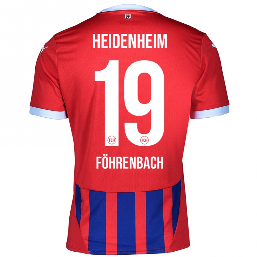 Kids Football Jonas Föhrenbach #19 Red Blue Home Jersey 2024/25 T-Shirt