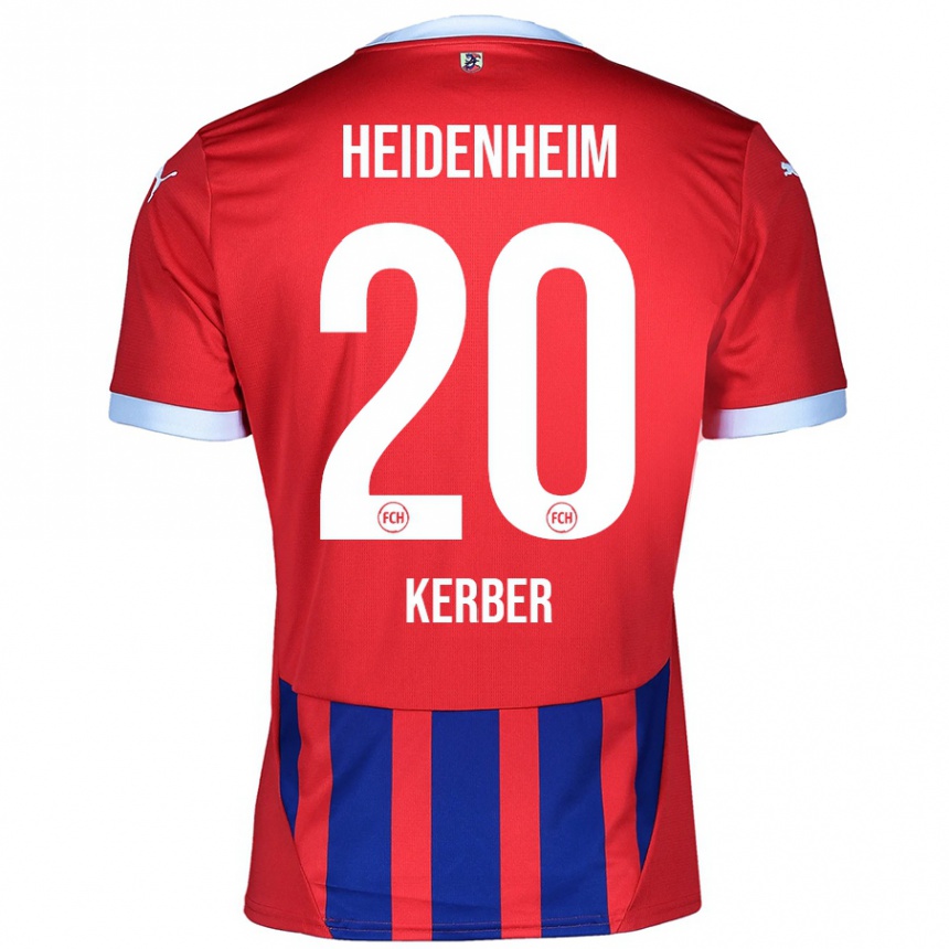 Kids Football Luca Kerber #20 Red Blue Home Jersey 2024/25 T-Shirt