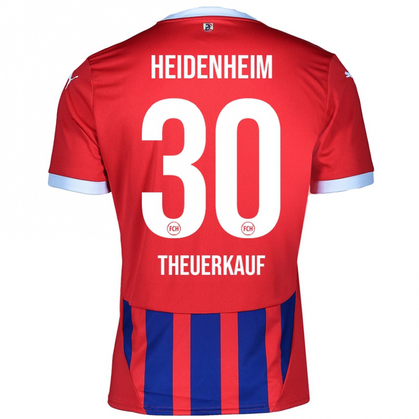 Kids Football Norman Theuerkauf #30 Red Blue Home Jersey 2024/25 T-Shirt