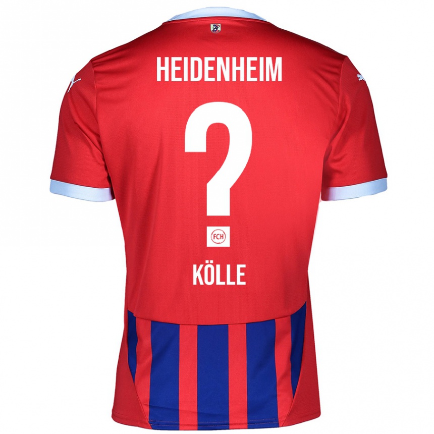 Kids Football Adam Kölle #0 Red Blue Home Jersey 2024/25 T-Shirt