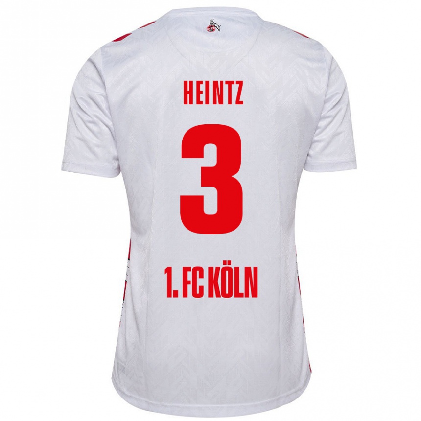 Kids Football Dominique Heintz #3 White Red Home Jersey 2024/25 T-Shirt