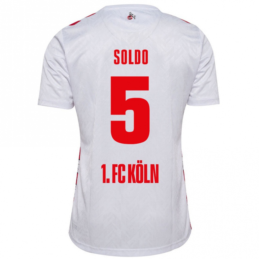 Kids Football Nikola Soldo #5 White Red Home Jersey 2024/25 T-Shirt