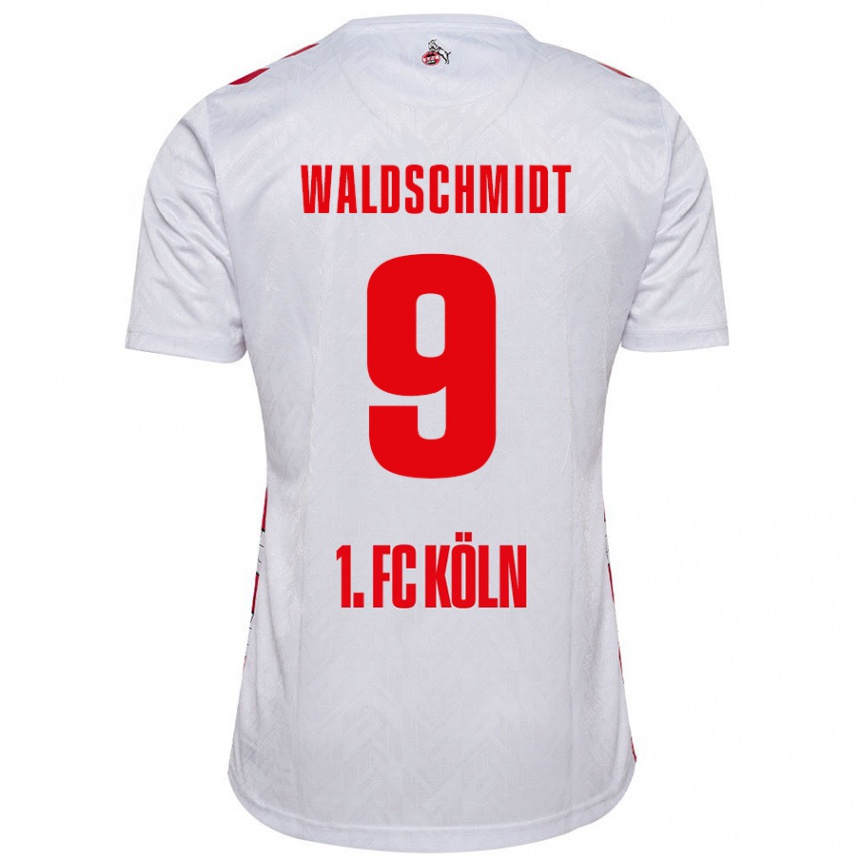 Kids Football Luca Waldschmidt #9 White Red Home Jersey 2024/25 T-Shirt