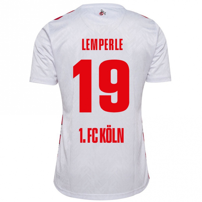 Kids Football Tim Lemperle #19 White Red Home Jersey 2024/25 T-Shirt