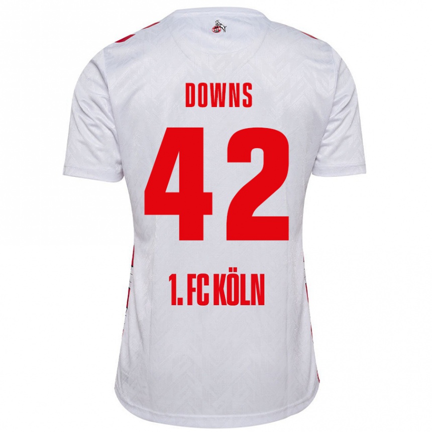 Kids Football Damion Downs #42 White Red Home Jersey 2024/25 T-Shirt