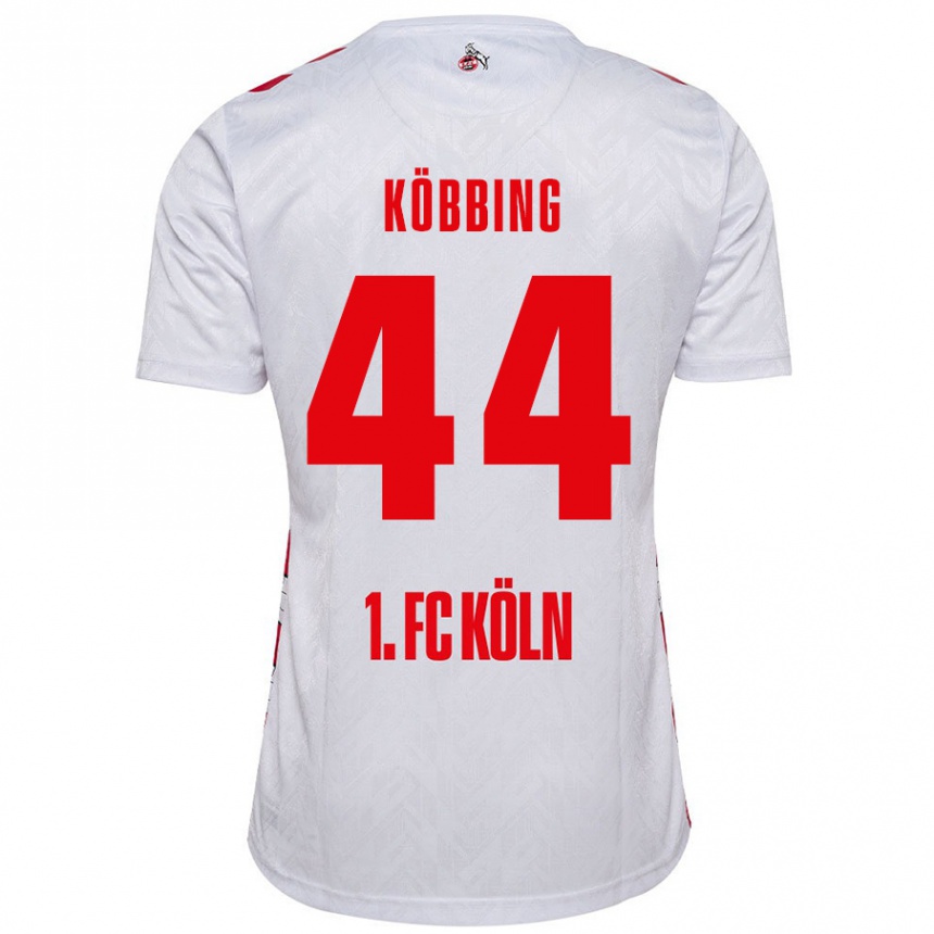 Kids Football Matthias Köbbing #44 White Red Home Jersey 2024/25 T-Shirt