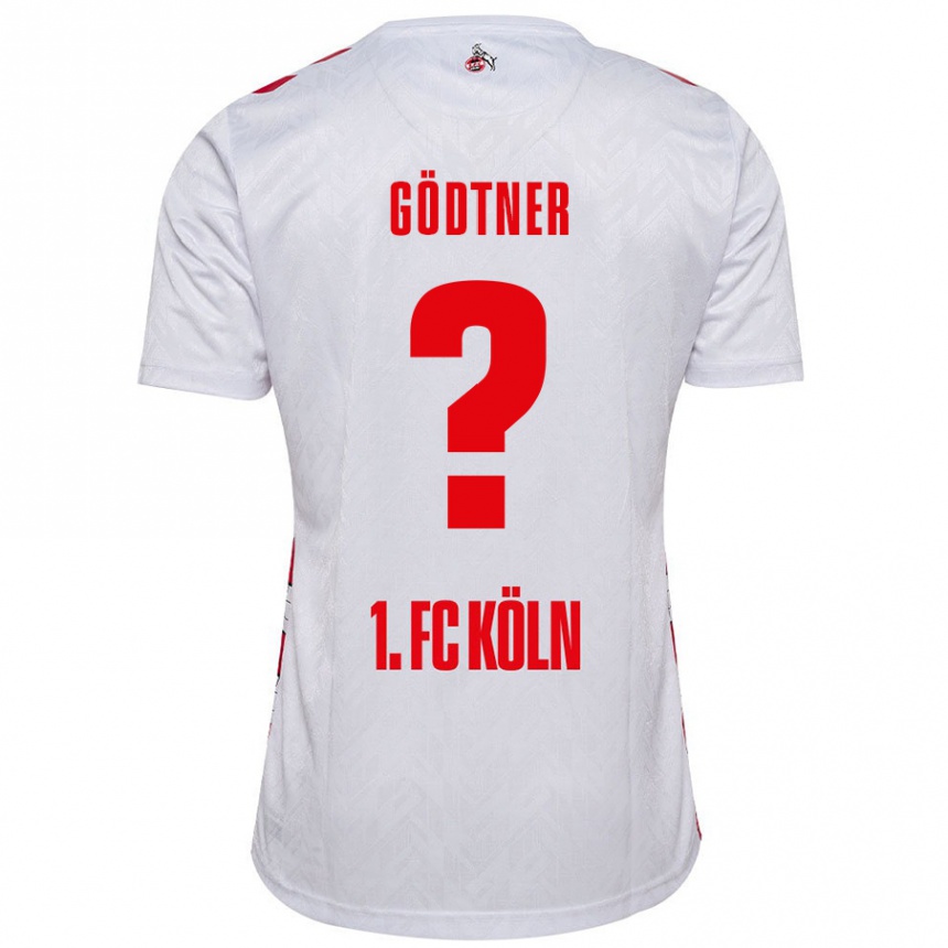 Kids Football Matteo Gödtner #0 White Red Home Jersey 2024/25 T-Shirt