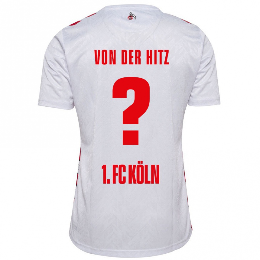 Kids Football Justin Von Der Hitz #0 White Red Home Jersey 2024/25 T-Shirt