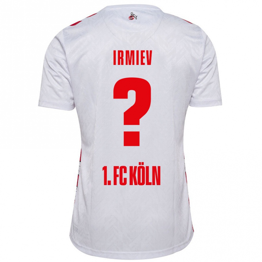 Kids Football Kristiyan Irmiev #0 White Red Home Jersey 2024/25 T-Shirt