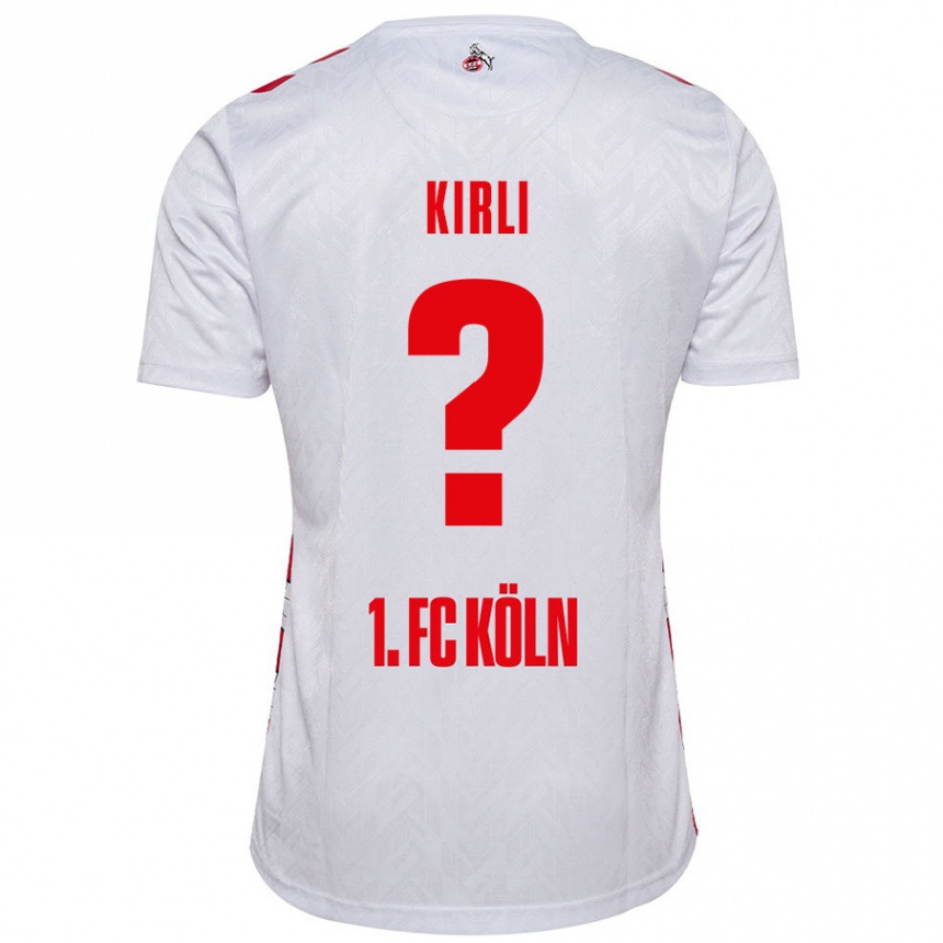 Kids Football Celil-Noah Kirli #0 White Red Home Jersey 2024/25 T-Shirt